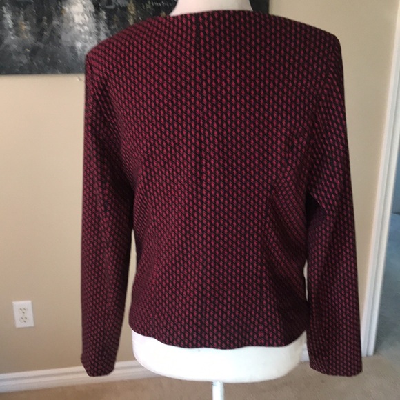XOXO Red/Black Zipper Pockets Single Hook Closure Lined Blazer-Size XL - Picture 2 of 10